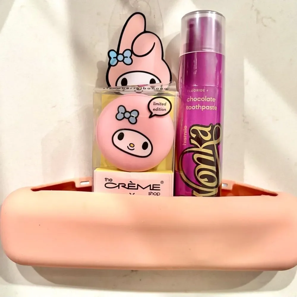 GLAM PACK!! Pink My Melody Lip Balm and Purple Toothpaste Set